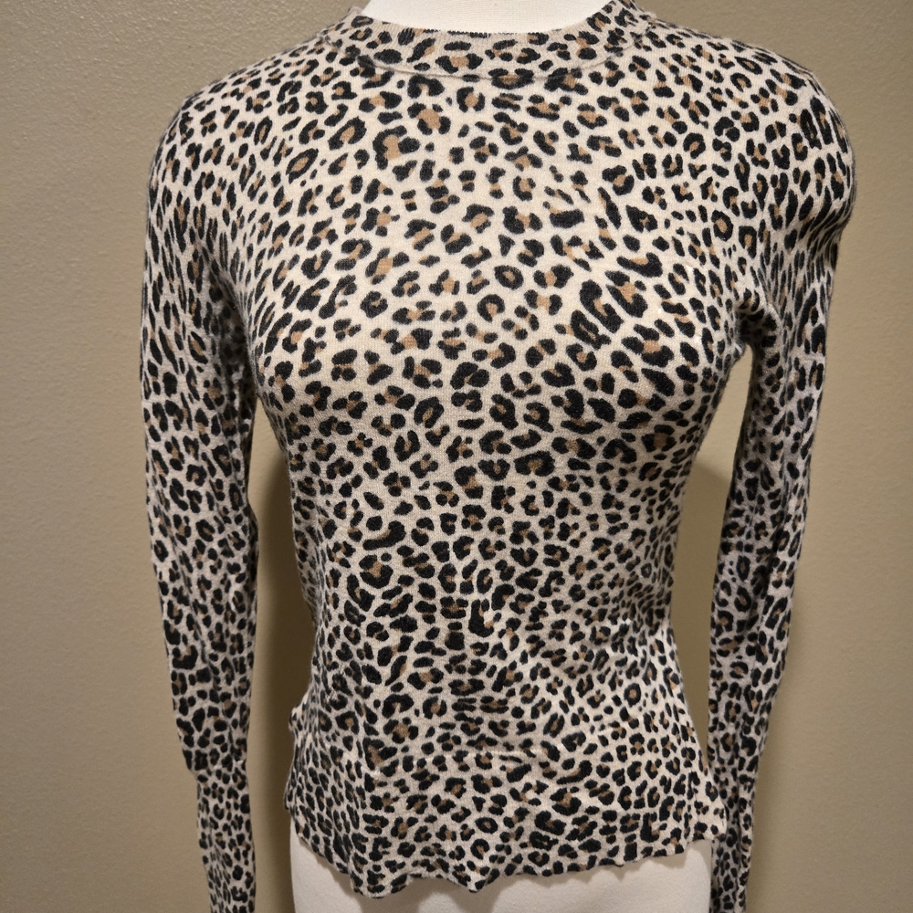 Zadig & Voltaire Cashmere Leopard Print Sweater XS
